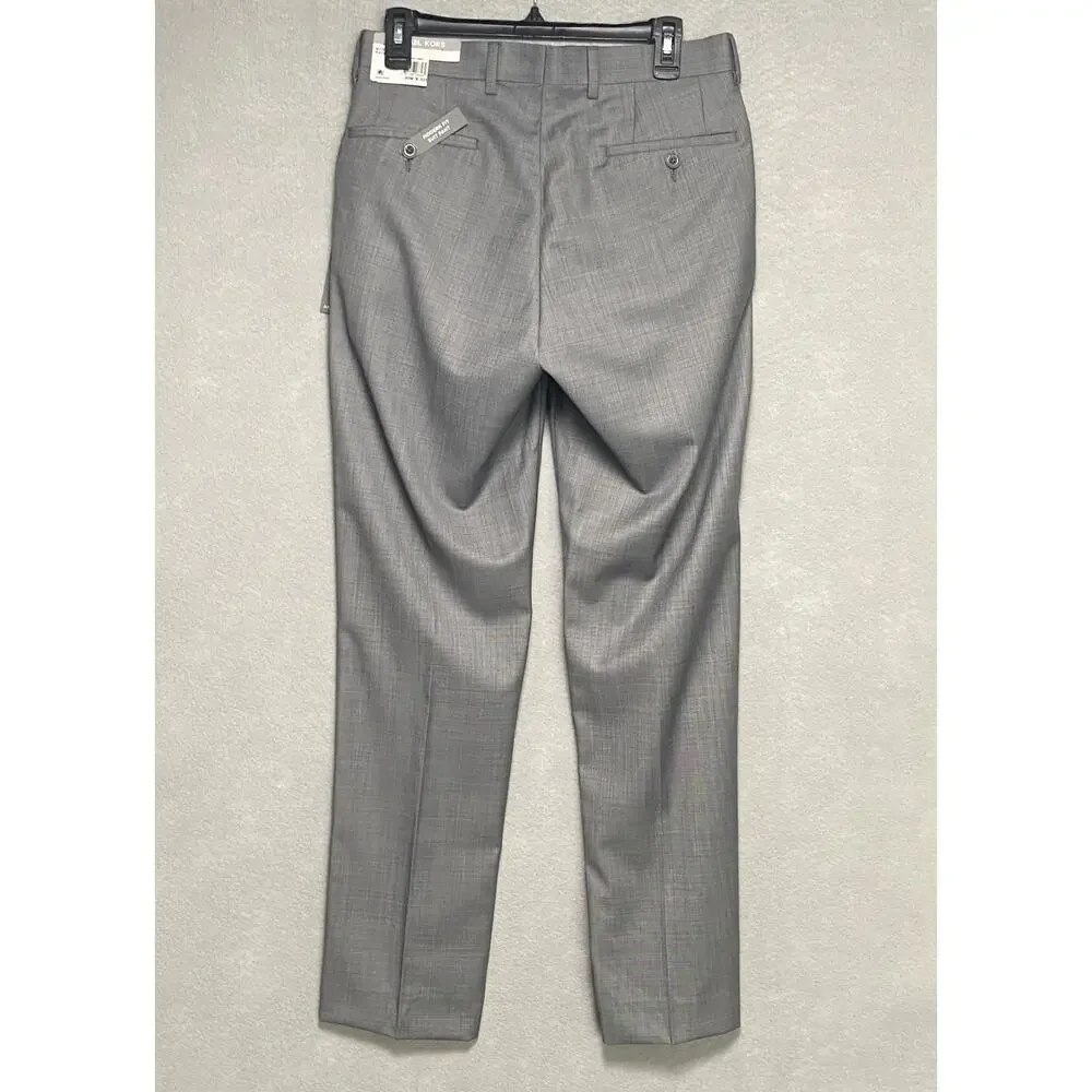 Michael Kors Men's 30x32 Modern Fit Dress Pant Wool Stretch Gray Sharkskin NEW